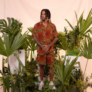 Metamorphosis Rust Rayon Shirt