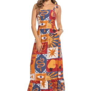 Rayon Blend Adjustable Summer Dress